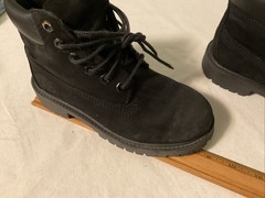 Timberland Boots Black Nubuck Insulated Girls Kids Size 13