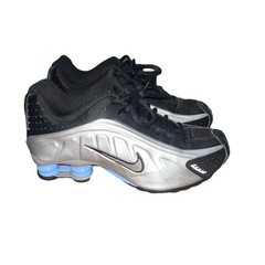 Nike Shox R4 Metallic Silver/ Black Psychic Blue, Size 6Y – Unisex