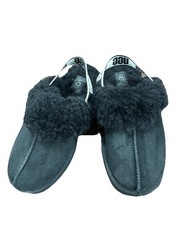 UGG Kid’s Funkette Black Suede Slingback Slippers Shoes size 2 Youth