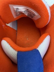 Jordan 6 Rings Unisex Kids Mid Top Sneakers Hook & Loop White Blue Orange 2Y