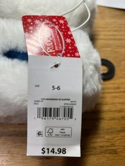 Bumble Snowman From Rudolph Red Nosed Reindeer Series Kids Slippers , Sz 5-6