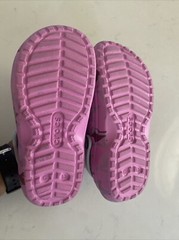 Crocs Kids Classic Disco Dance Party Clog Shoes Stars/Pink Size C13