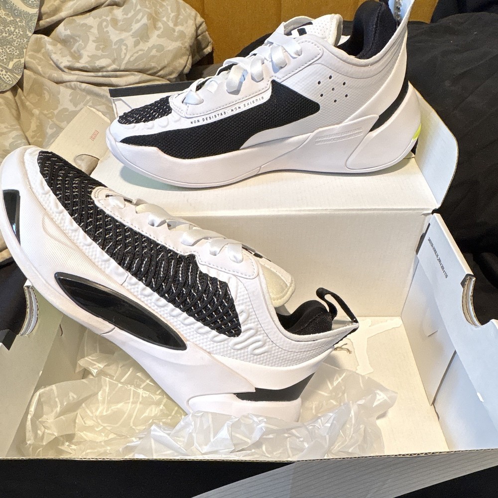 Jordan Luka 1 (GS) White/Black/Volt Basketball Sneaker Kids US 5Y