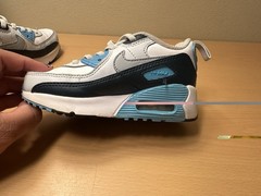 Nike Air Max 90 EasyOn White Baltic Blue Armory Navy Wolf Grey Unisex Size 10C