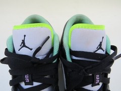 Nike Air Jordan 1 Low Violet Shock Green Black White GS 5Y 5 shoe 553560-151