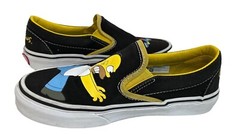 Vans Classic Slip On The Simpsons Homer & Bart Black Skate 4 M 5.5 W Limited Ed