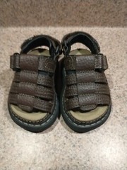 Faded Glory Action Flex Brown Sandals toddler Sz 2 Hook And Loop Strap Shoes