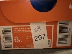 Nike Star Runner Gray/Blue/Black Hook & Loop US 6C DA2778-012