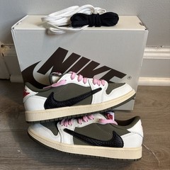 Jordan 1 Retro Low OG SP Travis Scott Medium Olive (PS) DO5442-200 Size 2Y