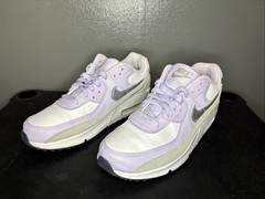 🔥Nike Air Max 90 Leather CD6864-123 White Violet Frost Size Kids 7Y