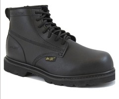 Genuine Black Leather Ad Tec Non Metallic Safety Toe Casual Boot YOUTH SIZE 4
