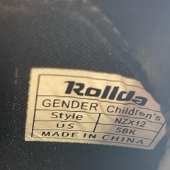 Rollda Western Boots Kids Size 5 Brown Navy Embroidered Pull On Mid Calf NZX12