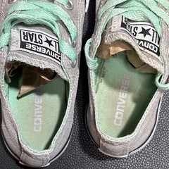 Lot of 2 Youth Shoes Converse All Star Chuck Taylor Size 11 & 12 Gray & Leopard