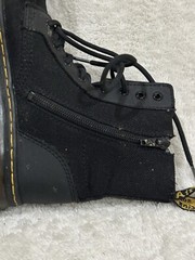 Dr. Martens Doc Combs J Combat Lace Up Boots Men 4 Women 5 Canvas Zip Black