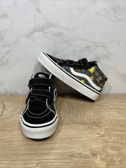 VANS Sk8-Mid Reissue V Glow In The Dark Dinosaur Multi Skate Kids Shoes Sz 13.5
