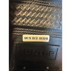 Hunter Original Kids Rain Boots Matte Navy Rubber Waterproof Tall Boots 2G/1B