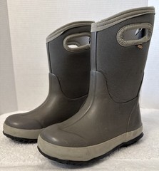 Bogs Kids Size 13 K Classic Matte Gray WP Insulated Boots 72328-050