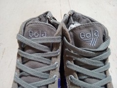 Gola US Size 2 Side Zip Shoe Gray And Purple Super Cool