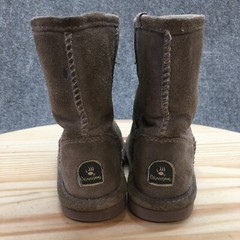 Bearpaw Boots Youth 2 Elle Shearling Gray Cow Suede Pull On Comfort Ankle Top