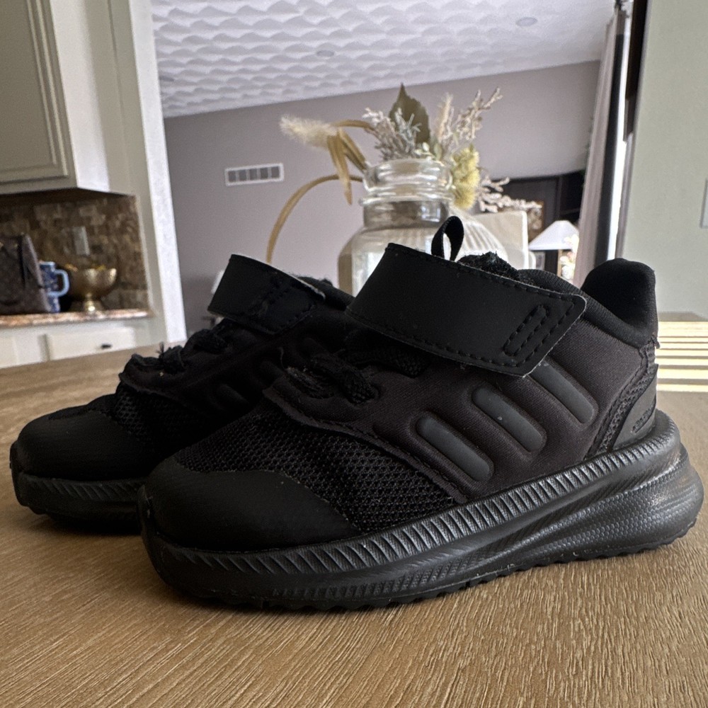adidas X_PLR Kids Black Hook & Loop Low Top Sneaker US 5.5 EU 21 UK 5K