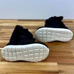 Nike Winter Boots Faux Fur Trim Pull On Black Toddler Size 6C
