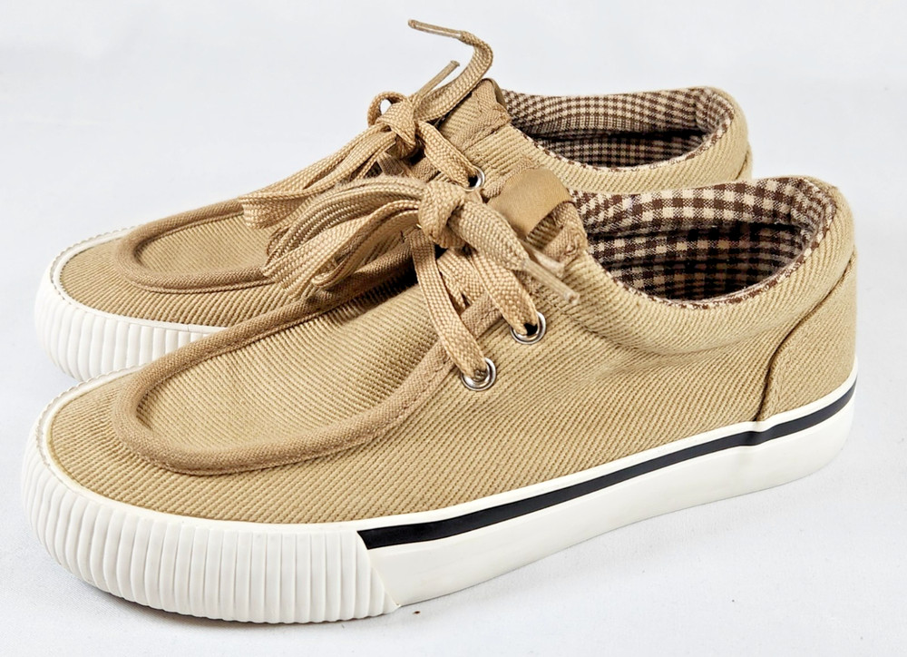 Steve Madden Tan Canvas Kids Slip-On Sneakers – 1
