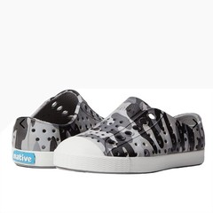 Native Jefferson Print Kids Mist Camo Grey Slip On Shoes C10 13100101-8999 NEW