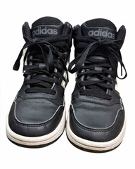 adidas Hoops 3.0 Mid Unisex Kids Sneakers Lace Up Black/White US 3 GW1500