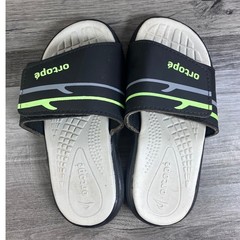 Ortopee Kids Slide Sandals Black Grey Lime Green Adjustable Strap Size EUR 27