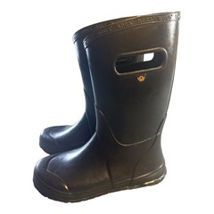 Bogs Rain Boots Youth Black Size 5 Round Toe Waterproof Pull-On Boots