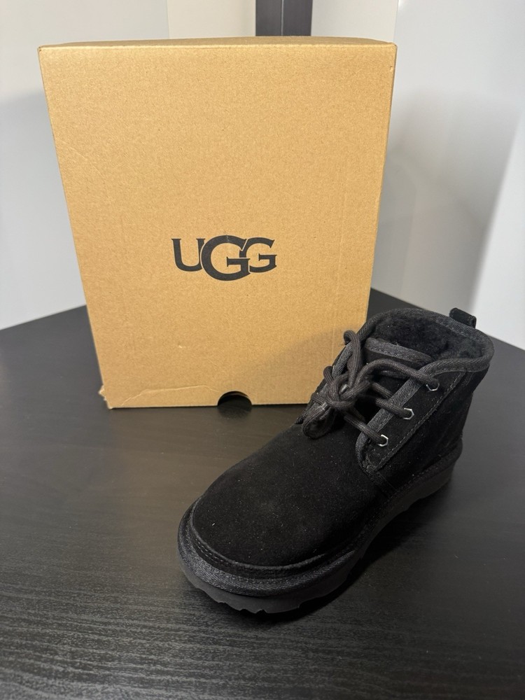 Original UGG Unisex Kid’s NEUMEL II Boots Black 1017320K Size 2 New In Box