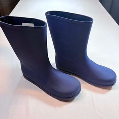 Cat & Jack Kids Size 4 Andy Rain Boots Waterproof Blue Slip On Rubber Puddle