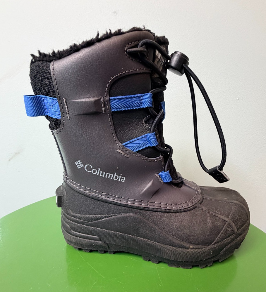 Columbia Youth Boys Bugaboot Celsius Waterproof Winter Boots Shark Indigo Sz. 12