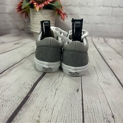 Vans old skool suede Gray chambray Sneakers Classic skater streetwear sz 5 youth