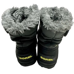 Sorel Snow Commander Winter Boots Kids Childs Sz 6 Gray Waterproof NV1877-028