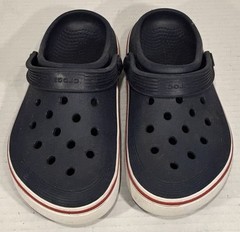 Juniors CROCS CROCBAND Navy Red & White Shoes Size J1