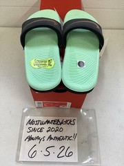 DS 2021 Nike Kawa Slide Off Noir Mint Foam Metallic Red Bronze GS/PS Sz 4Y