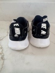 Size 9C Nike Flex Runner 3 Black White Slip On Athletic Shoes Kids Boy Girl