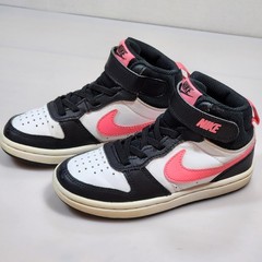 Nike Court Borough Mid 2 Sunset Pulse Black White Pink Youth Size 11C