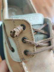 Sperry Unisex-Child Songfish Boat Shoe Linen/Oat Size 2.5Y | Run Small 2Y