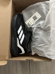 Adidas Runfalcon 5 EL C Kids Size 2K Black White Black Speckled JR5833 NEW