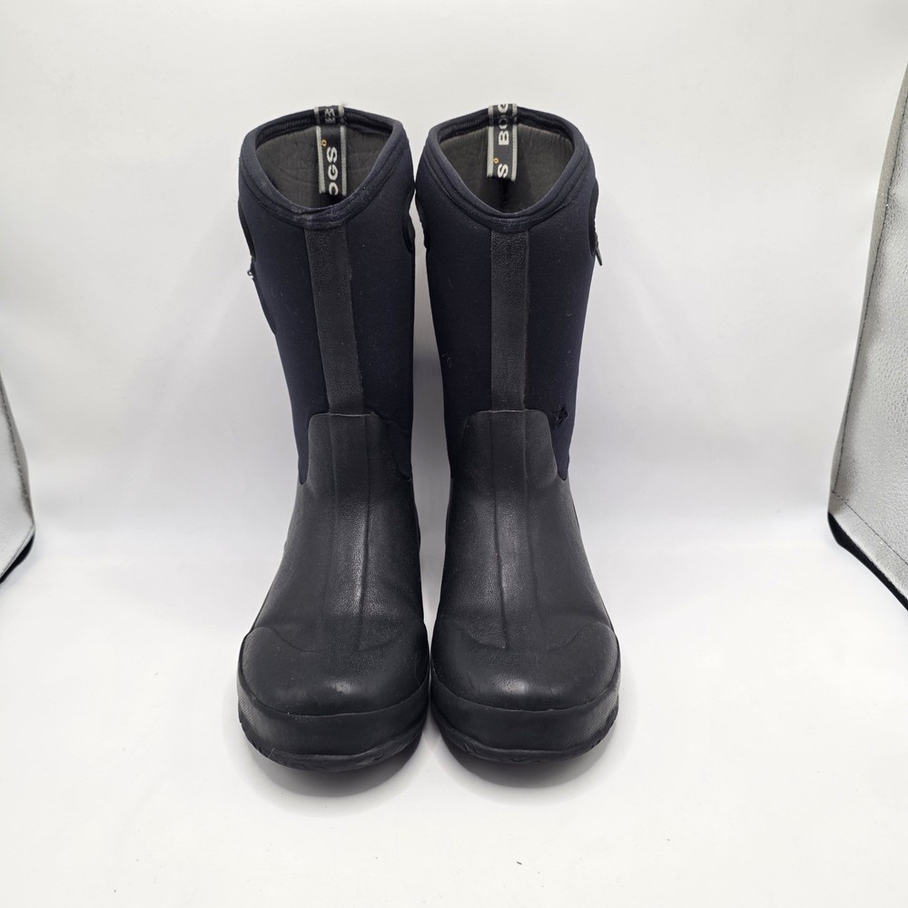 Bogs Classic High Boots Kids Black Waterproof Insulated Snow Rain Mud