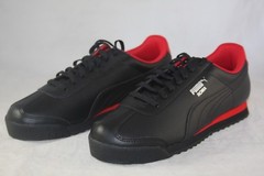 PUMA ROMA BASIC JUNIOR 354259 45 BLACK-TOREADOR-SILVER SIZE 7