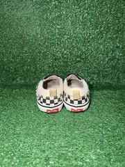 VANS Classic Slip On Checkerboard Kid Youth Size 3 Black White Canvas Skate Shoe