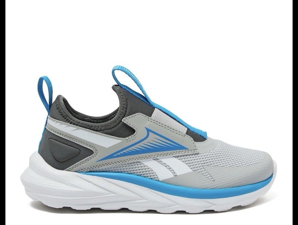 Reebok Kids/ Toddler Athletic Shoes Gray Blue Hook & Loop Size 6K best gift