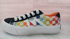 Mudd Kids Checkerboard Rainbow Skater Sneaker Size 1