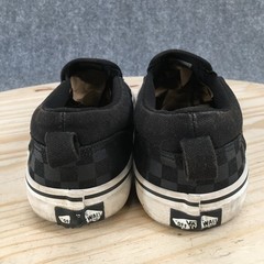 Vans Checkerboard Classic Slip On Sneaker Shoes Youth 7 Canvas Black 721356