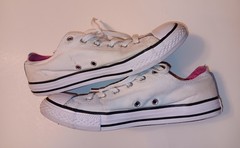 Converse All Star Double Tongue Sneakers/Shoes (654339F) White/Blue Junior Sz 6