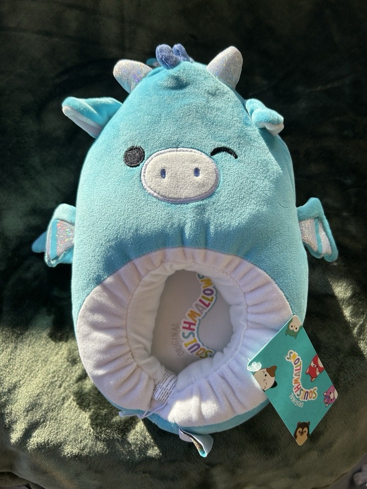 Squishmallow Slippers Tatiana The Dragon Squishy Size 4/5 Kids NEW