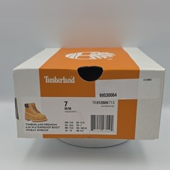 Timberland Premium 6 Inch Waterproof Boot Wheat Nubuck Kids Size 7 NIB